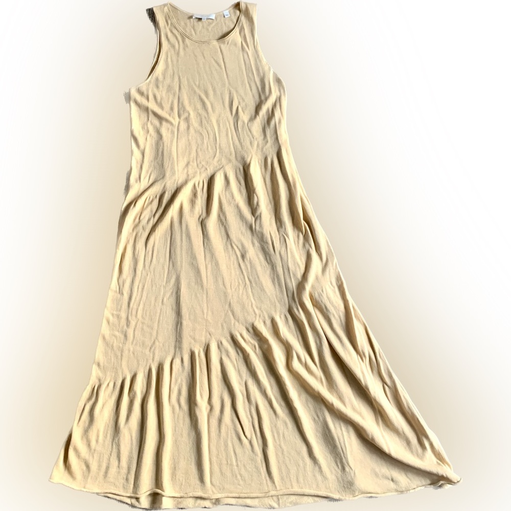 Gorgeous Vince butterscotch cotton knit maxi dress